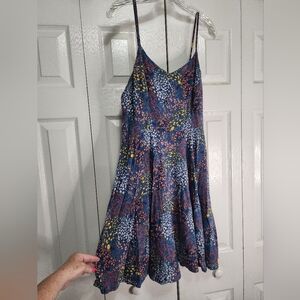 🌸 Old Navy Blue Floral Print Sundress Size Large 🌸